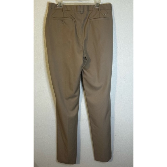 Nike Golf Mens Khaki Pleated Flat Front Performance‎ Golf Pants 36x32 - Picture 2 of 8